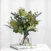 Glamorous Fusion - 45cm Gumnut Native Mixed Arrangement in Glass Vase
