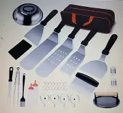 Fjzoys Griddle Accessories Kit 27 Pcs For Blackstone Camp Chef Metal Spatula NEW