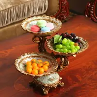 在飛比找樂天市場購物網優惠-歐式大號多層水果盤創意分格托盤客廳裝飾點心盤干果盤零食糖果盤
