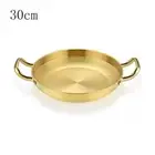 Tableware Salad Bowl Double Ear Stainless Steel BBQ Plate Container Korean Style
