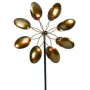 LOVELY SPOON WIND SPINNER WITH STAKE - POWDER COATED STEEL