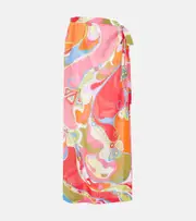[Pucci] Pucci Orchidee cotton muslin beach cover-up AU 14 multicoloured