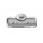 Badge-Deaconess w/Cross-Magnetic-Silver