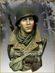 Young Miniatures - US 101st Airborne Siege Bastogne - 1/10th Resin Bust - YM1883