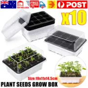 10 Set 12 Hole Plant Seed Grow Box Propagation Nursery Seedling Starter Tray AU