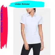 Under Armour Women's Zinger Short Sleeve Polo, White (100)/White, Size L