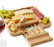 Bamboo Chopping Board and Knife Set