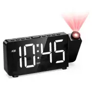 Projection Alarm Clock, Digital Alarm Clock for Bedroom with 180° Projector, ...