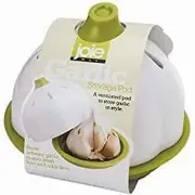 Garlic Storage Pod, White and Green, 9 X 9 X 7 Cm