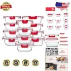 Airtight and Leak-Resistant 24-Piece Glass Container Set for Fresh Meal Prep