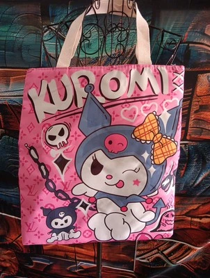 Kuromi tote bag 15x13.5 Inches Zipper Top LV W/ Kuromi