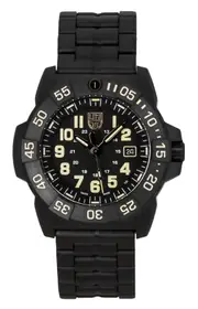 Luminox Navy SEAL 3500 Military Swiss Made Quartz XS.3510 Mens Watch Stainless Steel Black Dial 200M Divers