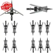 100 Grain Hunting Broadheads Mechanical for Compound Recurve Bow Arrows and Cros