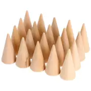 Wooden Geometric Shapes Cone Shaped Wood Jewelry Bracelet Display Stand