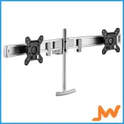 Atdec AWM Dual Monitor Rail - Silver Built-In Arm