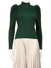 Green Wool Glitter Knitted Top