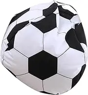 JEWEDECO Plush Toy Storage Bag Stuffed Animal Bean Bag Organizer for Kids 21 Inch Soccer Theme