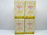 4 Packs Trader Joe's Organic Chamomile Herbal Tea 20 Tea Bags Each, Total 80 ct