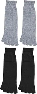 [BAZEITFLOW] 2 Pairs Five-toed Separation Socks Women Toe Socks Clogs Socks Low Cut Socks Ankle Socks Men Socks Toe Separated Sock Individual Toe Socks Sport Socks Cotton