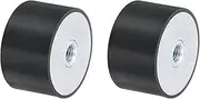 uxcell 40 x 25mm M8 Thread Female Rubber Mounts,Vibration Isolators,Replaces Anti Vibration Pads Flat Silent Block Base Block 2Pcs