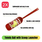 2x Dog Ball Thrower Pet Tennis Ball Launcher Outdoor Interactive Fetch Dog Toy