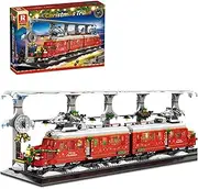 Reobrix 66034 Christmas Train Building Blocks Set, 2822 PCS Train Set with LED Light, Train Model Building Kit Christmas Toy for Kids and Adults