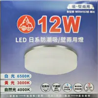 在飛比找Yahoo!奇摩拍賣優惠-【水電百貨居家生活館】富山 LED 吸/壁燈 12W(圓型防