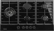 Technika 90cm Gas on Glass Black Cooktop -