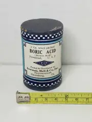 Vintage Boric 2 oz Cardboard Paper Bowman Mell Co Harrisburg PA