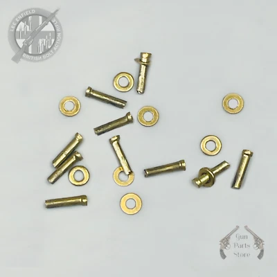 LEE ENFIELD No1 MkIII, 2A1, SMLE Part - Rivets and Burrs for Handguard Clip (10)