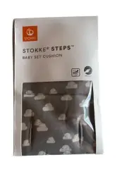 STOKKE STEPS BABY SET CUSHION High Chair Baby Cushion Grey Clouds New In Box