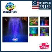 Enchanting Floating Pool Fountain with Light Show - 2 Spray Modes, Waterproof