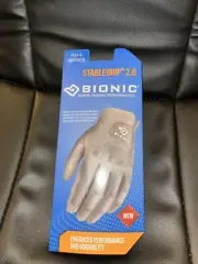 Bionic Golf Men's StableGrip 2.0 Glove - GRAY Golf Glove - Size L