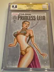 PRINCESS LEIA SKETCH COVER CHRIS MCJUNKIN ORIGINAL ART STAR WARS CGC 9.8