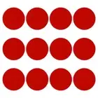 12pcs 11.4" Round Floor Sticker Spot Marker Adhesive Vinyl Line Up Sign Red