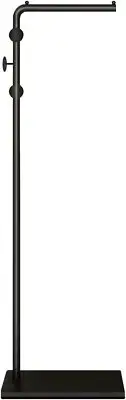 Metal Coat Rack Stand Black Tree Free Standing with 3 Round Large, black