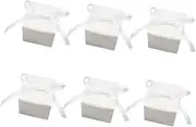 Healeved Wedding Candy Boxes Set of Kraft Paper Mini Square Boxes Special Bow for Wedding Treats Favors Engagement Party Supplies