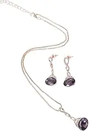 [GLSTOY] Chic Jewelry Set for Women Crystal Necklace and Earrings for Wedding Party for Her