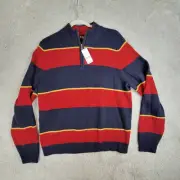 Brooks Brothers XL 100% Extra Fine Italian Lambswool Pullover 1/4 Zip Sweater