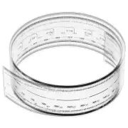 Film Flexible Ruler 70cm 0.1mm Scale with R Angle, 1 Pcs, Transparent