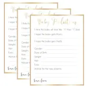 Baby Shower Games Predictions x 8 Wishes Memory Keepsake Party Guest Book