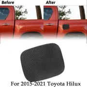 Fuel Tank Cap Cover Carbon Fiber Trim Sticker Black For 2015-2021 Toyota Hilux (for: Toyota)
