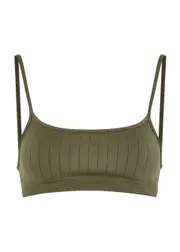 PRISM2 Sincere Stretch-jersey bra top - Olive - One Size ONE SIZE