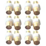 12pc Coax Female to Coax Female Socket/PAL Male to Male TV Antenna Cable Adapter