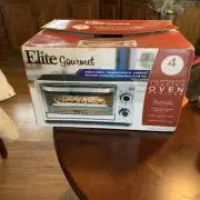 Elite Gourmet Countertop Toaster Oven Broiler 4 Slice Capacity