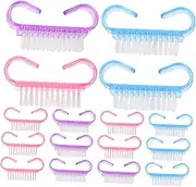 BELLIFFY 21pcs Set of Small Horn Brush for Nail Art Cleaning Manicure and Tools Dust Removal Brush Set
