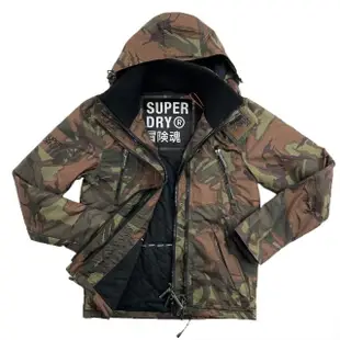 【Superdry】叢林設計 男外套 迷彩 防風衣 連帽 外套 三拉鍊 防風外套 平輸品(防風外套)