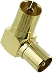 Right Angle PAL Male to PAL Female TV Antenna Aerial Connector Adaptor