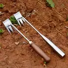 Stainless Steel Weeder Tool Small Hand Weeding Rake Manual Weeder Root Puller