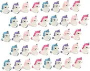 Gatuida 40Pcs Miniature Unicorn Figurines Adorable Unicorn Decorations for Fairy Garden Bonsai and Micro Landscapes Vibrant Colors